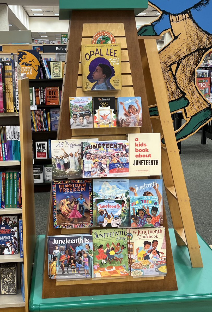 I'm really happy to see so many books about Juneteenth and Ms. Opal Lee in the bookstore. If you live near Barnes and Noble at Potomac Yards in Alexandria,VA,check out their selection. Glad to see my book, 'She Persisted: Opal Lee,'is in the midst.(Also in bookstore nationwide)