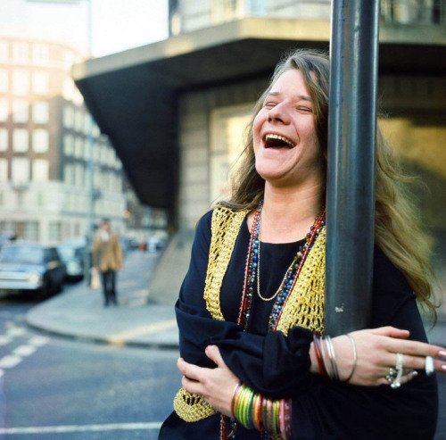 Janis Joplin in London in 1969. Photo by Malcolm McNeill.