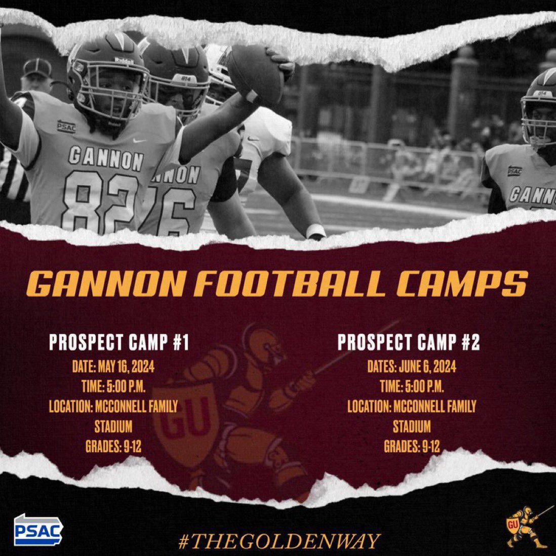 Will be competing tomorrow at Gannon camp @Mr_Consistent_2 @coachkage @SweetHomeHSFB @wny_football @WNYAthletics @PrepRedzoneNY @CoachWaltw