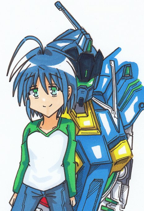 創作ガンプラバトルマンガ、BWGBMの主人公の一人キリヤを朝早くから描きました。
#BWGBM 