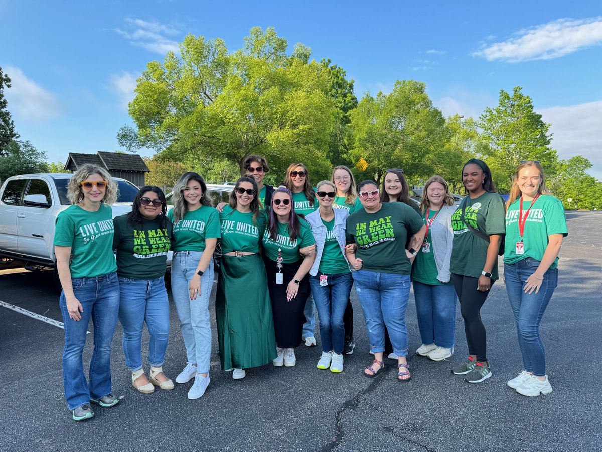 Today our team joined ONEHall @YLSHallCounty as they walked Green Street to bring awareness to the importance of Mental Health. Tomorrow is the one day a year where we will ask our Big Red Family to wear green!! Show your support for Mental Health month by wearing green Thursday!