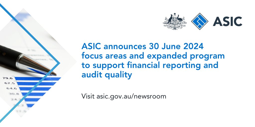 ASIC has outlined an expanded program of work to enhance the integrity and quality of #financialreporting and #auditing in Australia in achieving the broader goal of confident and informed investors bit.ly/3wEAZDZ