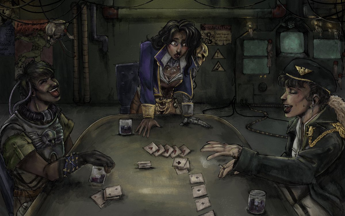 Playing cards on the lower decks 🃏
#rogue_artist #rougetrader #warhammer40k #OwlcatGames