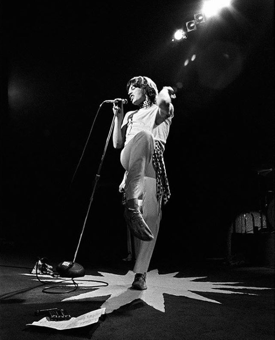 Mick Jagger at Fort Collins in Colorado, 1969. Photo by Ethan Russell.