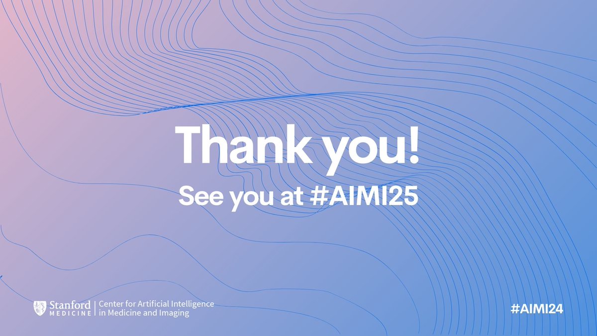 What a day at #AIMI24! Thank you to all attendees, presenters & panelists who joined us for this incredible event on #ArtificialIntelligence in medicine & #MedicalImaging! #AIMISymposium