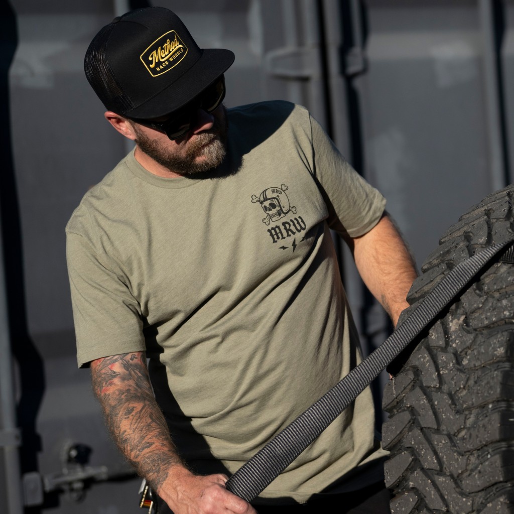 Full gas, no brake 🤘. Make a statement on and off the road with the Method 'MRW Crest' premium Tee 🔥 ⁠ ⁠⁠👉️ Shop the Tee: methodracewheels.com/collections/ap… ⁠ #MethodRaceWheels #MRW #Method #Wheels #Offroad #LighterStrongerFaster #Apparel #Fashion