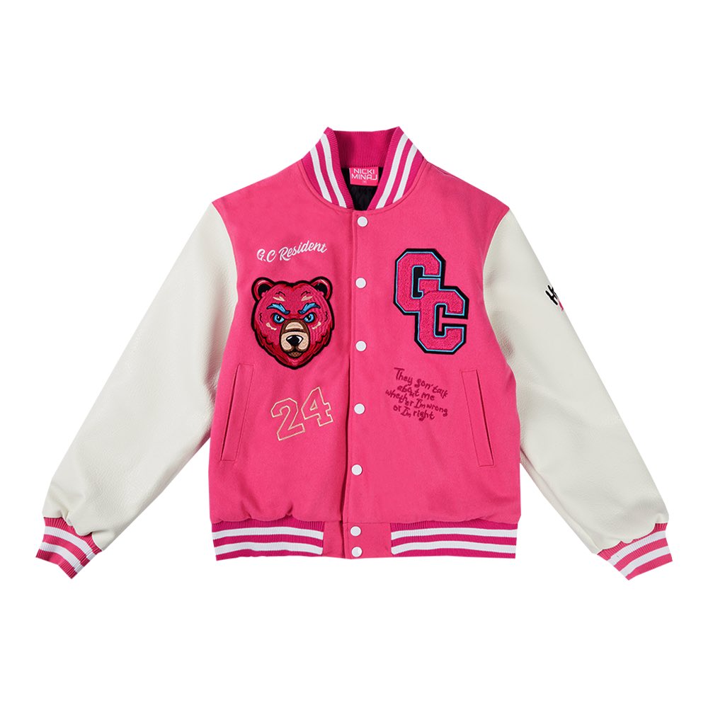 NICKIMINAJ's tweet image. us.umusic-online.com/t/cr/AQiwwg4Q5… 

You’ve been asking. It’s here. #GAGCITYVarsity jackets are HERE!!!!