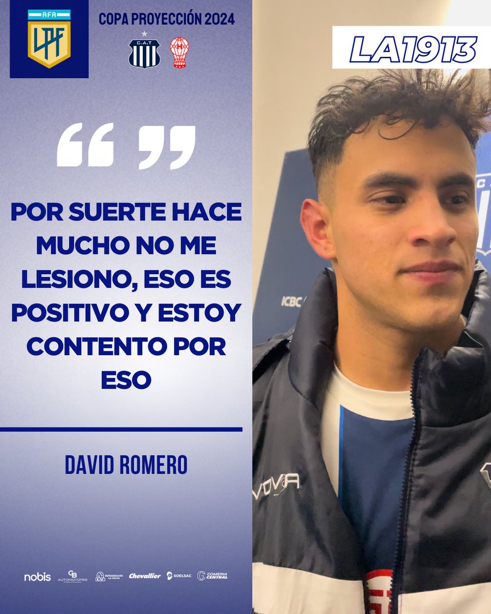 🎙️David Romero luego de la victoria de la Reserva: 💬“Volví a marcar y me siento muy feliz”. 💬”La idea era bajar a sumar minutos y sentirme bien yo”. 💬”Por suerte hace mucho no me lesiono, eso es positivo y estoy contento por eso”. #ReservaTalleres #VamosTalleres