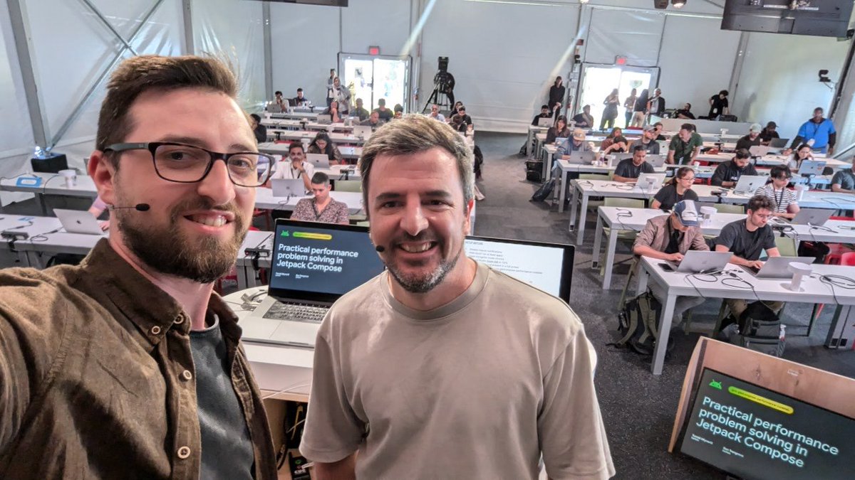 Tomáš Mlynarič (@mlykotom) on Twitter photo Just finished our #JetpackCompose performance workshop at #Googleio
Check it out tomorrow on our <a href="/AndroidDev/">Android Developers</a> YouTube channel! Just finished our #JetpackCompose performance workshop at #Googleio
Check it out tomorrow on our <a href="/AndroidDev/">Android Developers</a> YouTube channel!