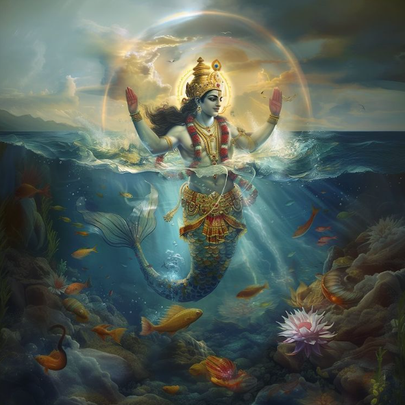 10 Avatars of Bhagwan Vishnu : 'Dashavatar' 1. Matsya Avatar