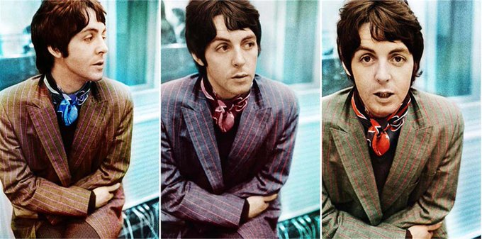Paul McCartney triptych. Photo by Gered Mankowitz.