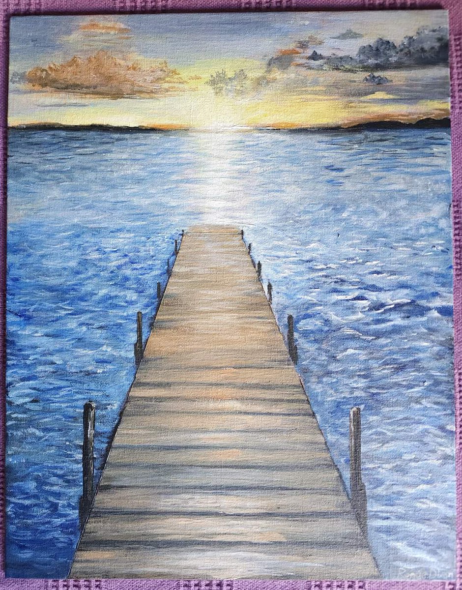 ✨NEW ART ️✨️

Sunset Pier 
Acrylic painting on 11x14 canvas panel

#MyArtWork #Art #Artist #Ocean #Sea #Water #Pier #SunsetPier #Sunset #AcrylicPainting #Acrylics #RenéeDixonArt #LowVision #LowVisionArtist #VisuallyImpaired