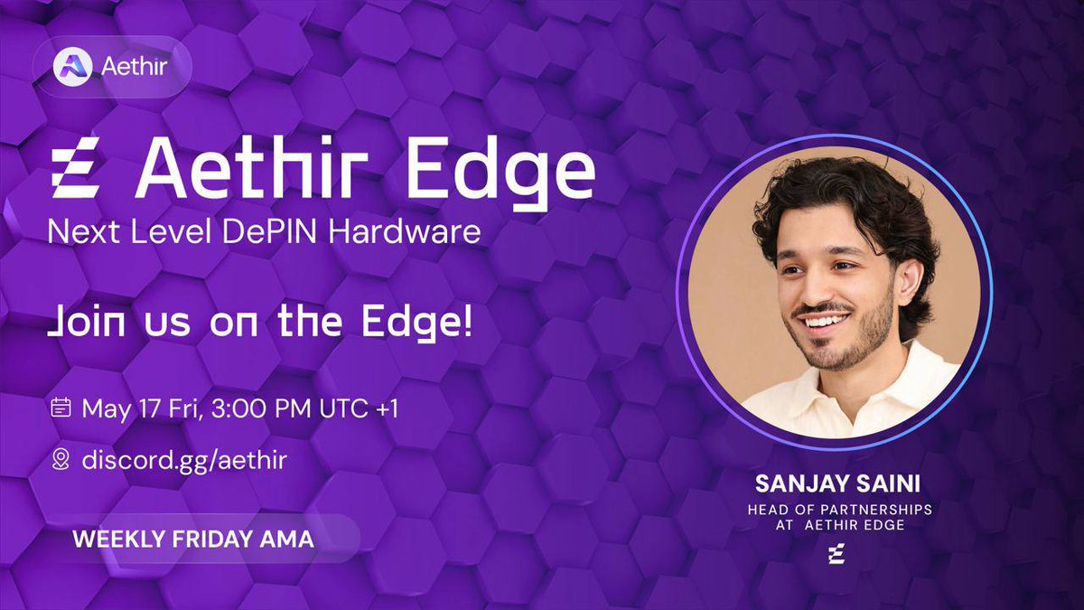 📣 Aethir Community, join us for our second weekly AMA!

Unveil the power of @AethirEdge with @FlyeKitesJay and learn how to mine $ATH.
🗓️ May 17
🕒 3 PM UTC+1

Let's discuss:
🌟 Aethir Edge's computing & mining
💰 The $ATH token journey
🚀 Overcoming centralized cloud