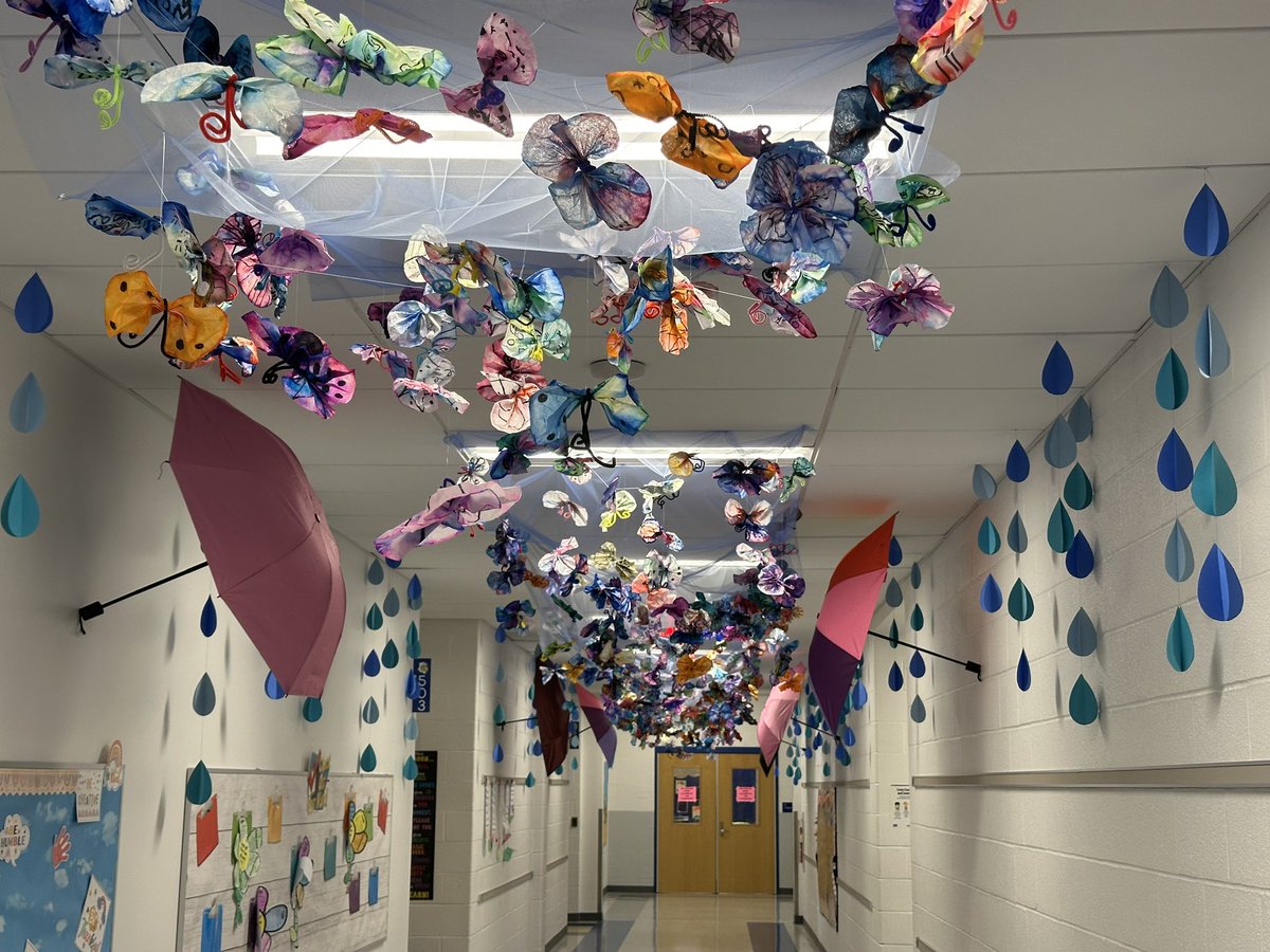 Getting ready to WOW our Butz families tomorrow night at our KBES art Show from 6-8 pm…as we Dive into Art!