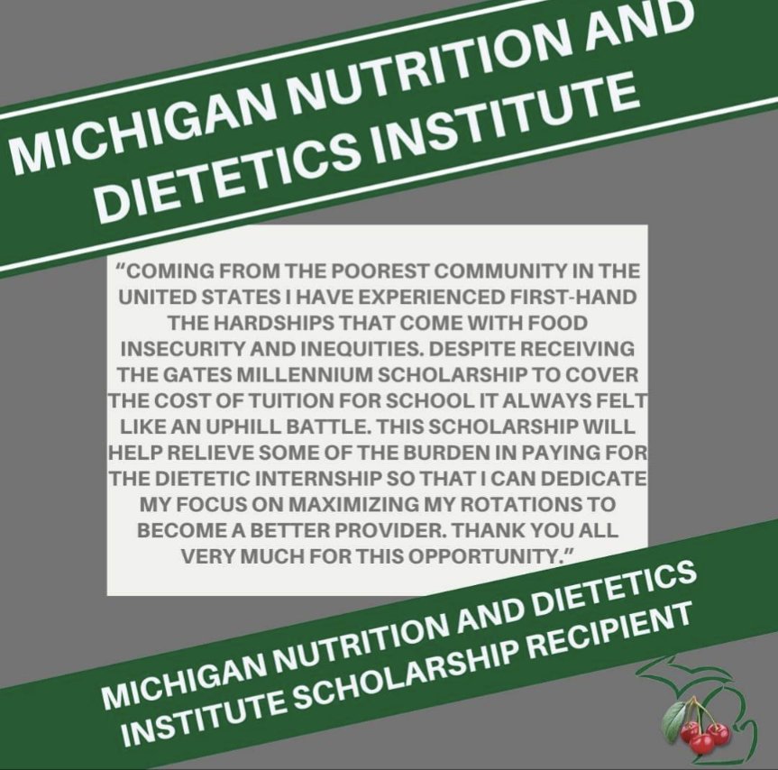 🥳️Congratulations Gabriel Cortez.

Check out more about MNDI at bit.ly/MiNDI/

Looking for another reason to join or renew your Academy membership? 
💰️ SCHOLARSHIPS
Join or renew today @ eatrightpro.org 

#MiAND #EatRightMich #Dietitian #RegisteredDietitian