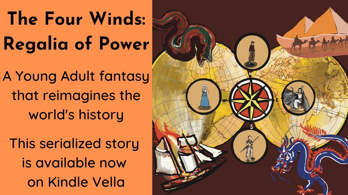 Start reading this #KindleVella serial now! In a dangerous world, four teens rally to protect The Regalia that control the elements. amazon.com/Four-Winds-Reg… #storytelling #Kindle #YALit #history