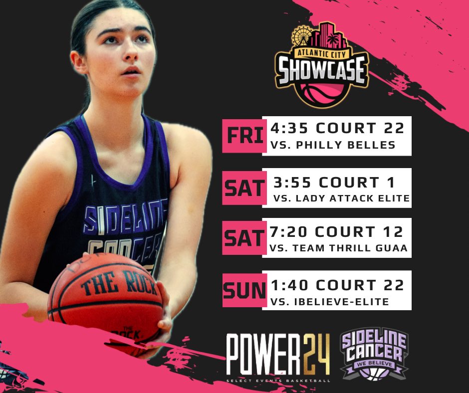 Clare Padamonsky (@clarepadamonsky) on Twitter photo Here’s our schedule for the <a href="/SelectEventsBB/">Select Events Basketball</a> Atlantic City Showcase. See you there! <a href="/cpadynamite/">Sideline Cancer Dynamite S40</a> <a href="/sideline_cancer/">Sideline Cancer</a> <a href="/ICAN_basketball/">ICANBasketballAcademy</a>
<a href="/LadyTigerbbal/">Lady Tiger Basketball</a> <a href="/SelectEventsBB/">Select Events Basketball</a>
<a href="/JrAllStarPA/">Pennsylvania Jr. All-Star GBB</a> Here’s our schedule for the <a href="/SelectEventsBB/">Select Events Basketball</a> Atlantic City Showcase. See you there! <a href="/cpadynamite/">Sideline Cancer Dynamite S40</a> <a href="/sideline_cancer/">Sideline Cancer</a> <a href="/ICAN_basketball/">ICANBasketballAcademy</a>
<a href="/LadyTigerbbal/">Lady Tiger Basketball</a> <a href="/SelectEventsBB/">Select Events Basketball</a>
<a href="/JrAllStarPA/">Pennsylvania Jr. All-Star GBB</a>
