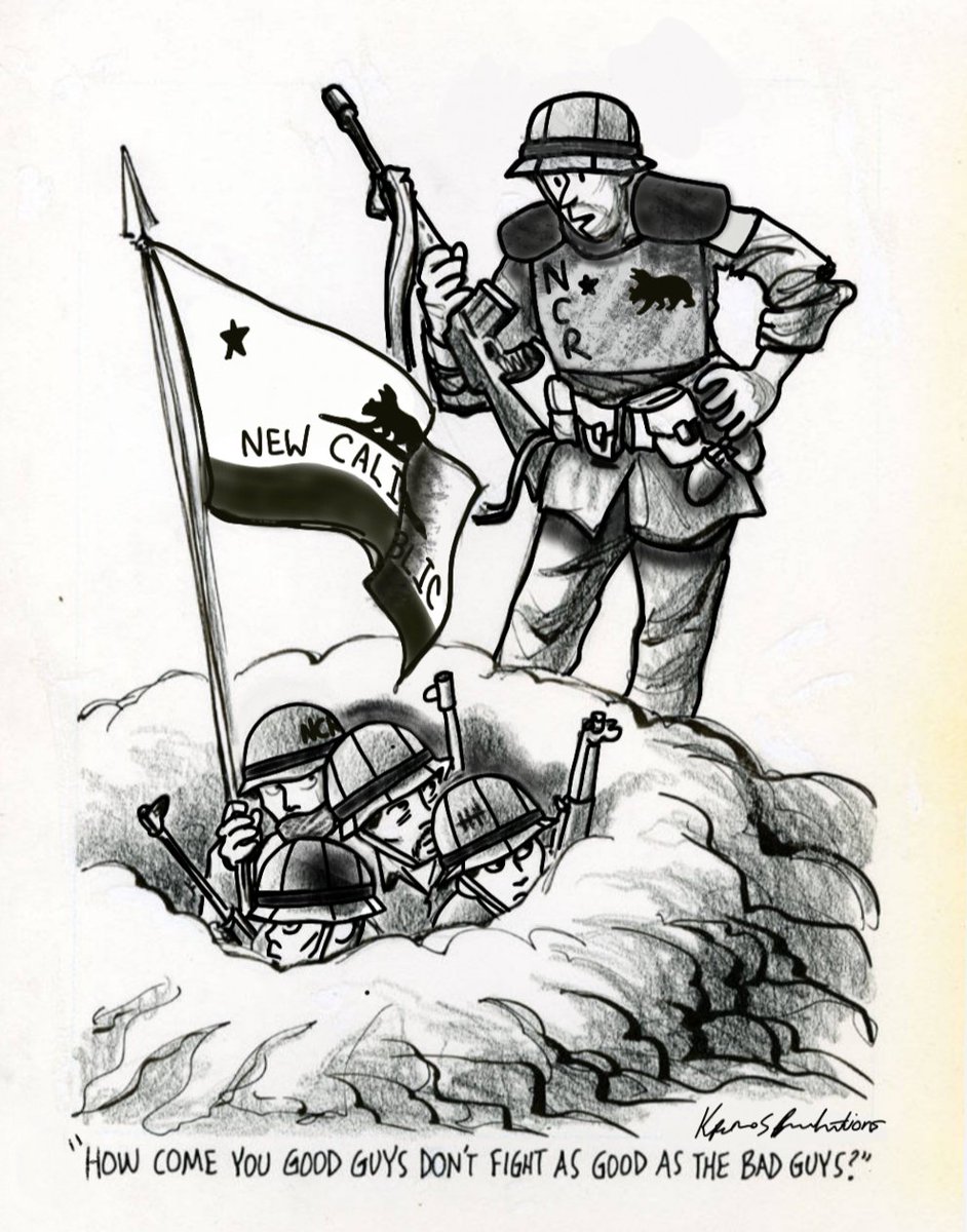 NCR political cartoon (#1) 
#fallout