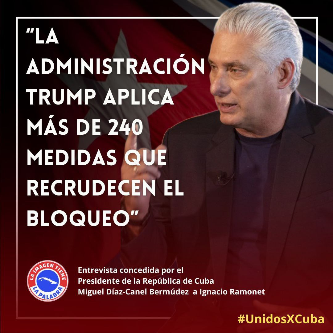 “La administración Trump aplica más de 240 medidas que recrudecen el bloqueo” #UnidosXCuba #DeZurdaTeam #IzquierdaPinera