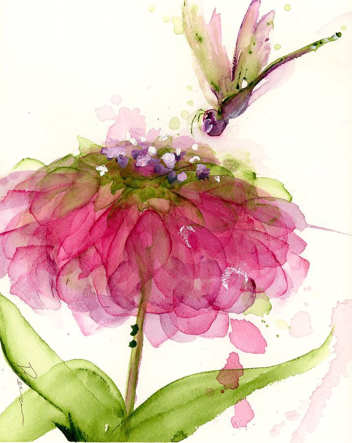 #WagnerTonight #Maddow #LastWord @11thHour 
#Watercolor #Wednesday

Art Break 1
Dawn Derman-“Dragonfly And Zinnia”(2017)
#Watercolor