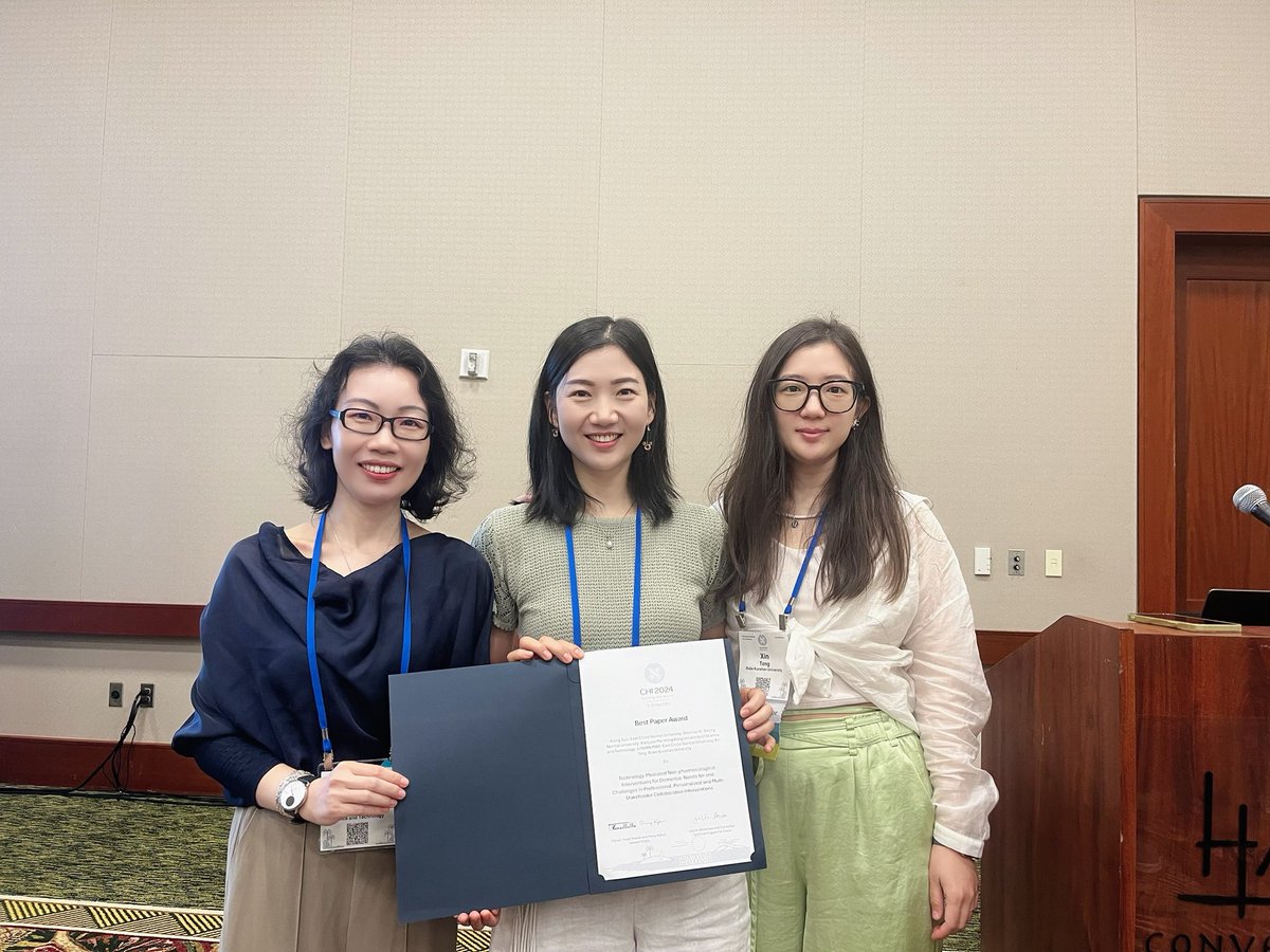 Best paper award at #CHI2024  ✅
With our amazing coauthors Yuling Sun and 
Xiaojuan Ma