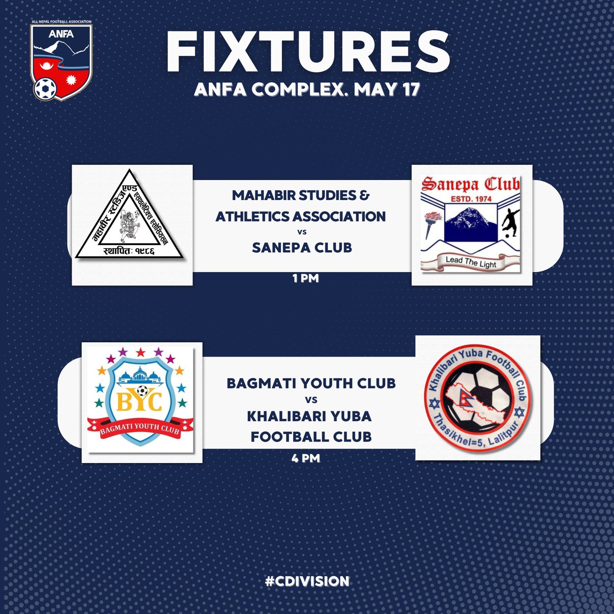 Friday fixtures. #CDivision #ANFA