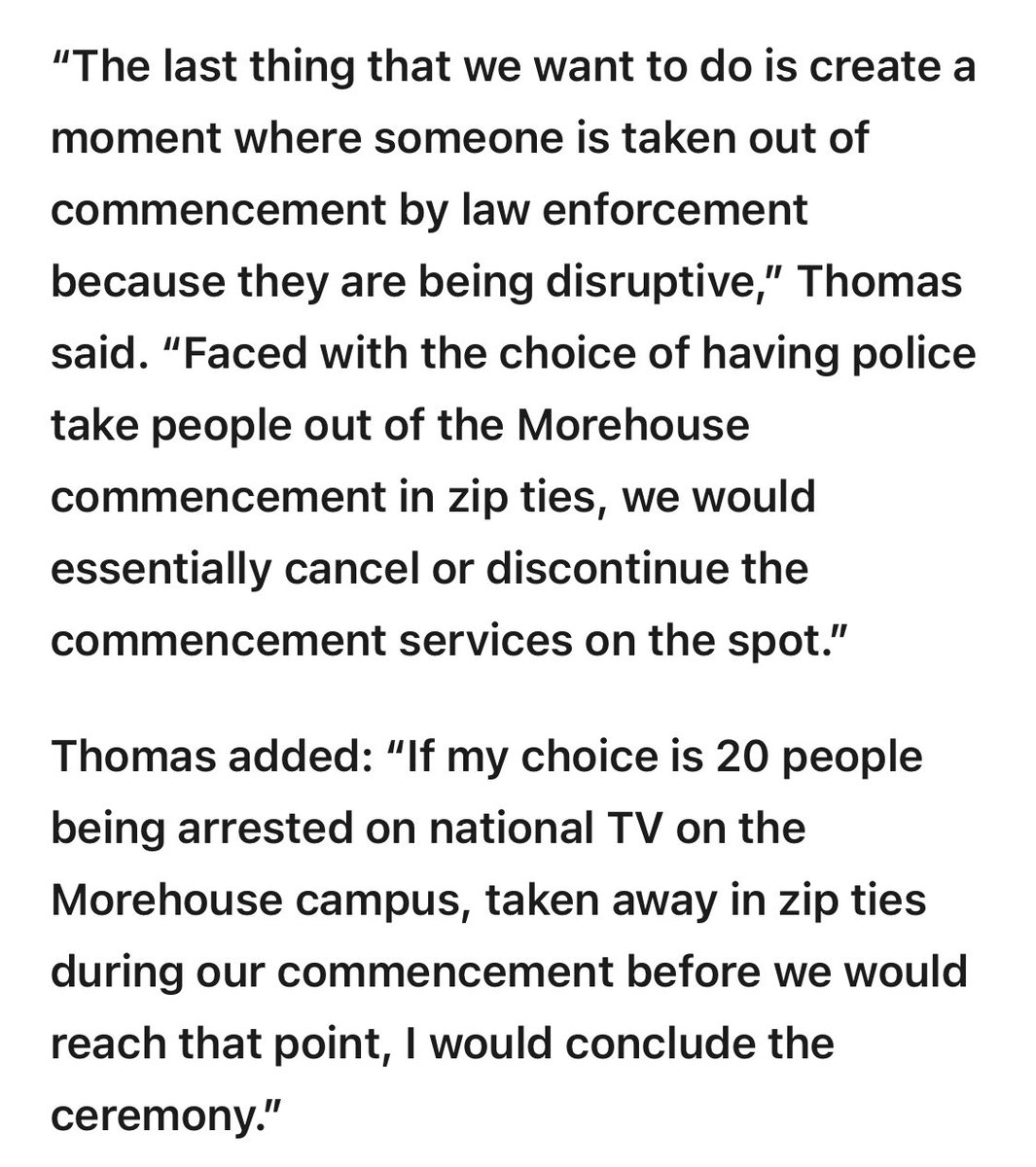 That’s kinda not what he says though. This is a good example of seeing the same thing through different lens. He said he’d rather shut it down than see people arrested. It seems to me he’s worried about his students being arrested, not the school’s image.