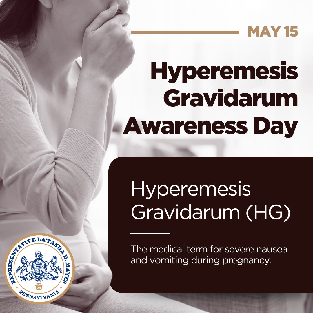Today is #HyperemesisGravidarum Awareness Day. More commonly known as #morningsickness, HG can be an incredibly challenging pregnancy symptom, and is yet another reason we need equitable access to #maternalhealth care especially prenatal care in our Commonwealth. #repmayes