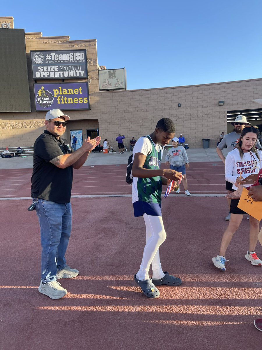 Congrats to 8th grade Derek Wells District Triple Jump Champ @Jarodriguez_MMS @Montwood_MS @OHairston_MHS