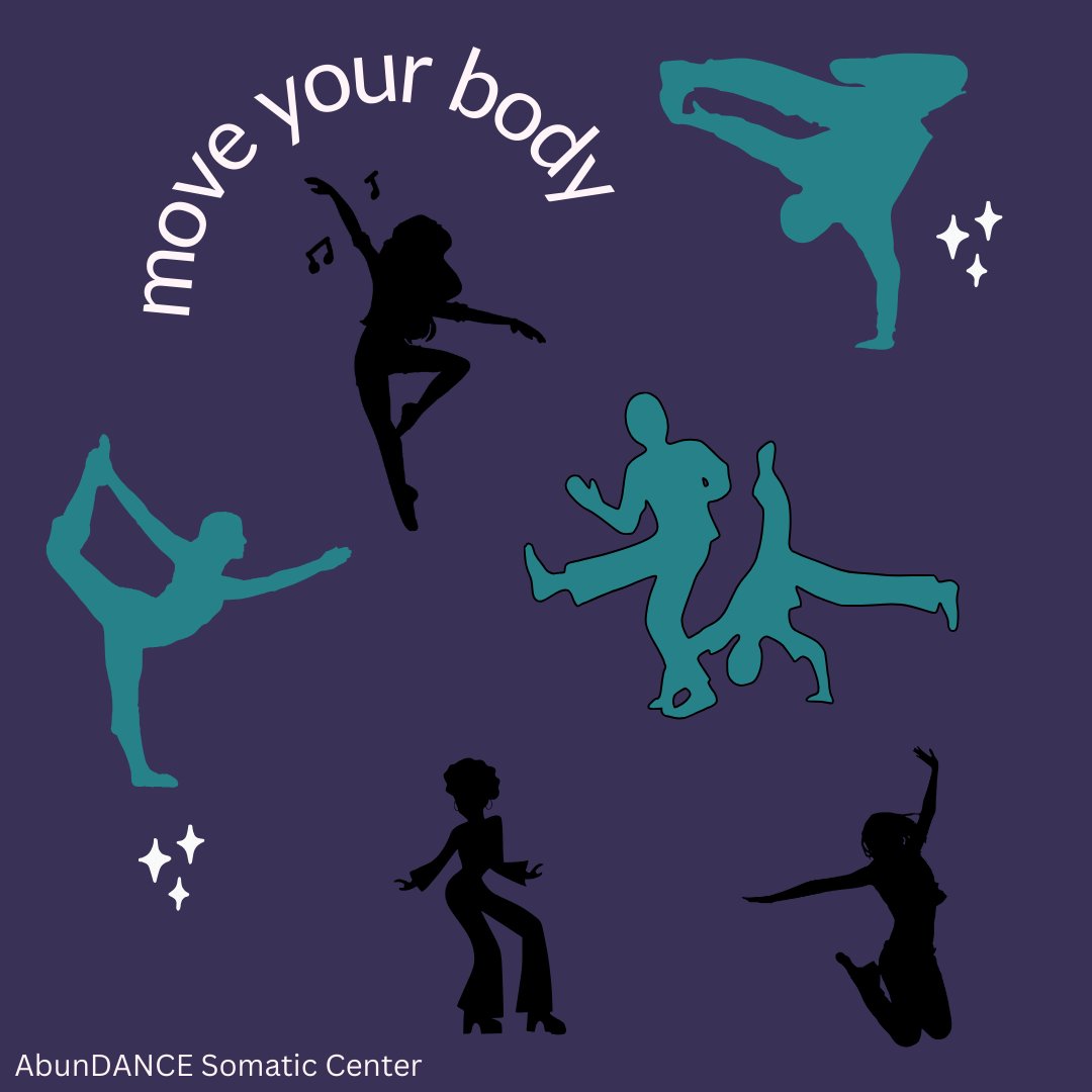 Bodies are made to move! Through movement we can learn more about our #innerexperience. Explore #movingyourbody and see what you learn about yourself. 

#abundancesomaticcenter #dance #movement #danceandmovementtherapy #dancetherapy #mentalhealthawarenessmonth #movement