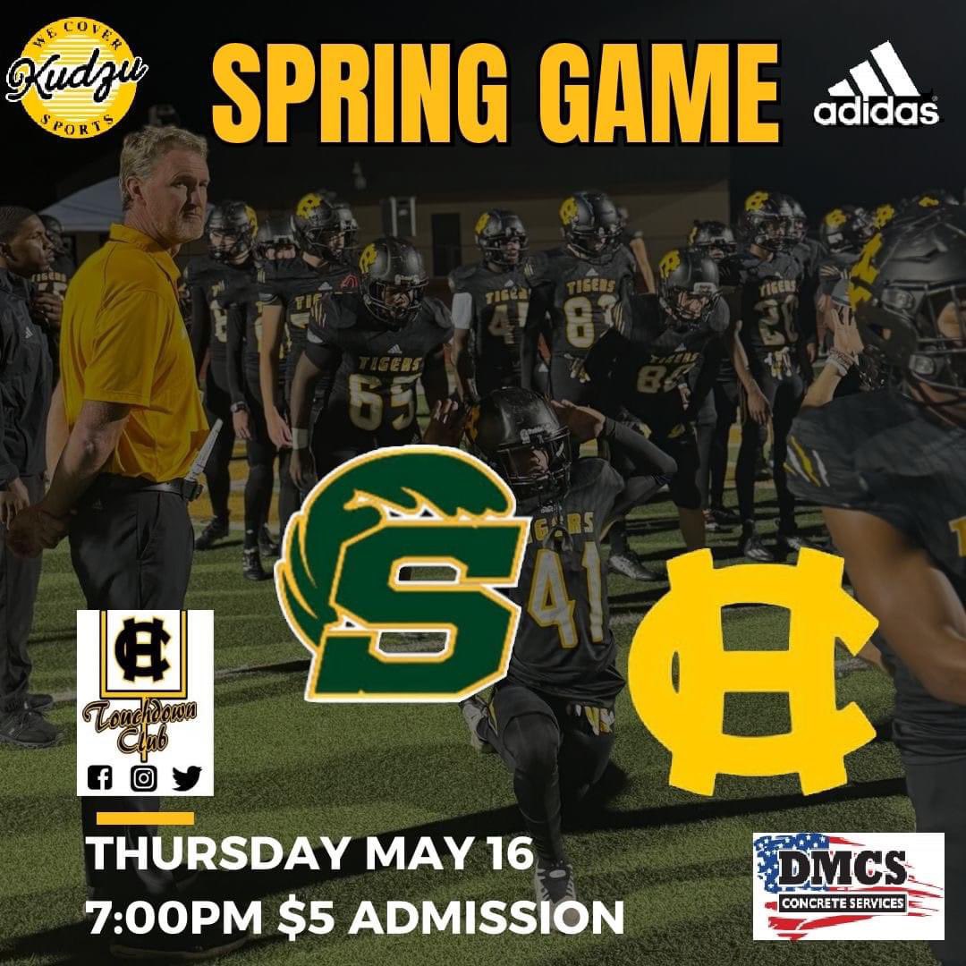 Spring game @HCHSga tomorrow night!