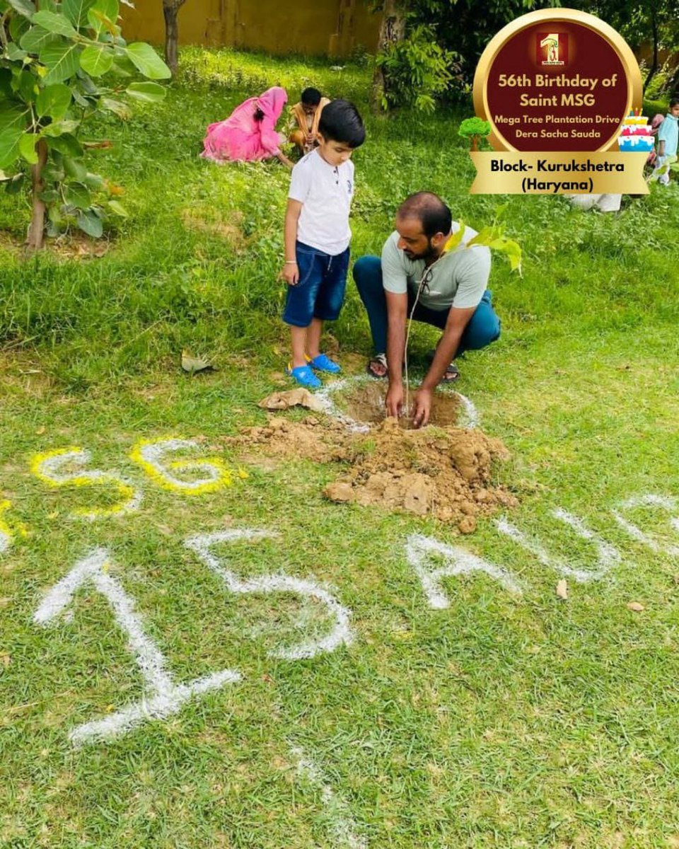 Volunteers of dera Sacha Sauda have planted more than 4 crore trees and successfully nurtured them with the inspiration of Saint MSG Insan.#GoGreen Nature Campaign Ram Rahim