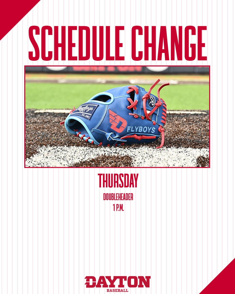 🚨GAME TIME ANNOUNCEMENT🚨 Tomorrow's doubleheader with Rhode Island will be pushed back an hour to accommodate travel issues for the Rams. See you at Woerner Field! #FlyBoys // #GoFlyers