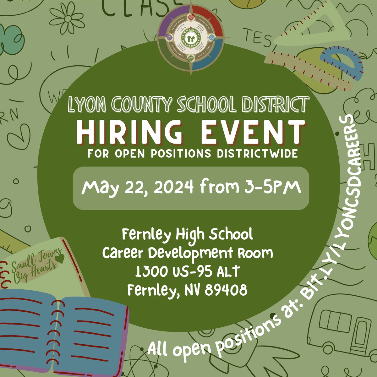 💼 Looking for a job that's more than just a paycheck? Lyon County School District's Hiring Event is where passion meets purpose! Join us and let's make magic together! #PassionAndPurpose #JoinUs #EmployNV #Chartwell