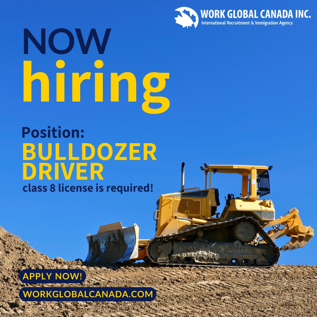 Experienced Bulldozer Operator Wanted in Torbay, Newfoundland and Labrador 🚜🔧
For more details, visit the job posting click here : ow.ly/greH50RnZbL
#ConstructionJobs #OperatorLife #HeavyEquipmentOperator #JobOpportunity #CareerGrowth #WorkInConstruction #ExcavationJobs
