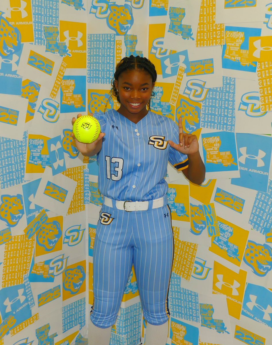 I am beyond grateful to announce that I will be be attending Southern University to further my academic career and play softball! Thank you so much Coach B! Thank you God and GO JAGS BABY 💛🩵