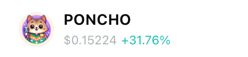 @ponchoBASE Súper bullísh 🙌🏼🙌🏼🙌🏼♥️ 🚀 $PONCHO