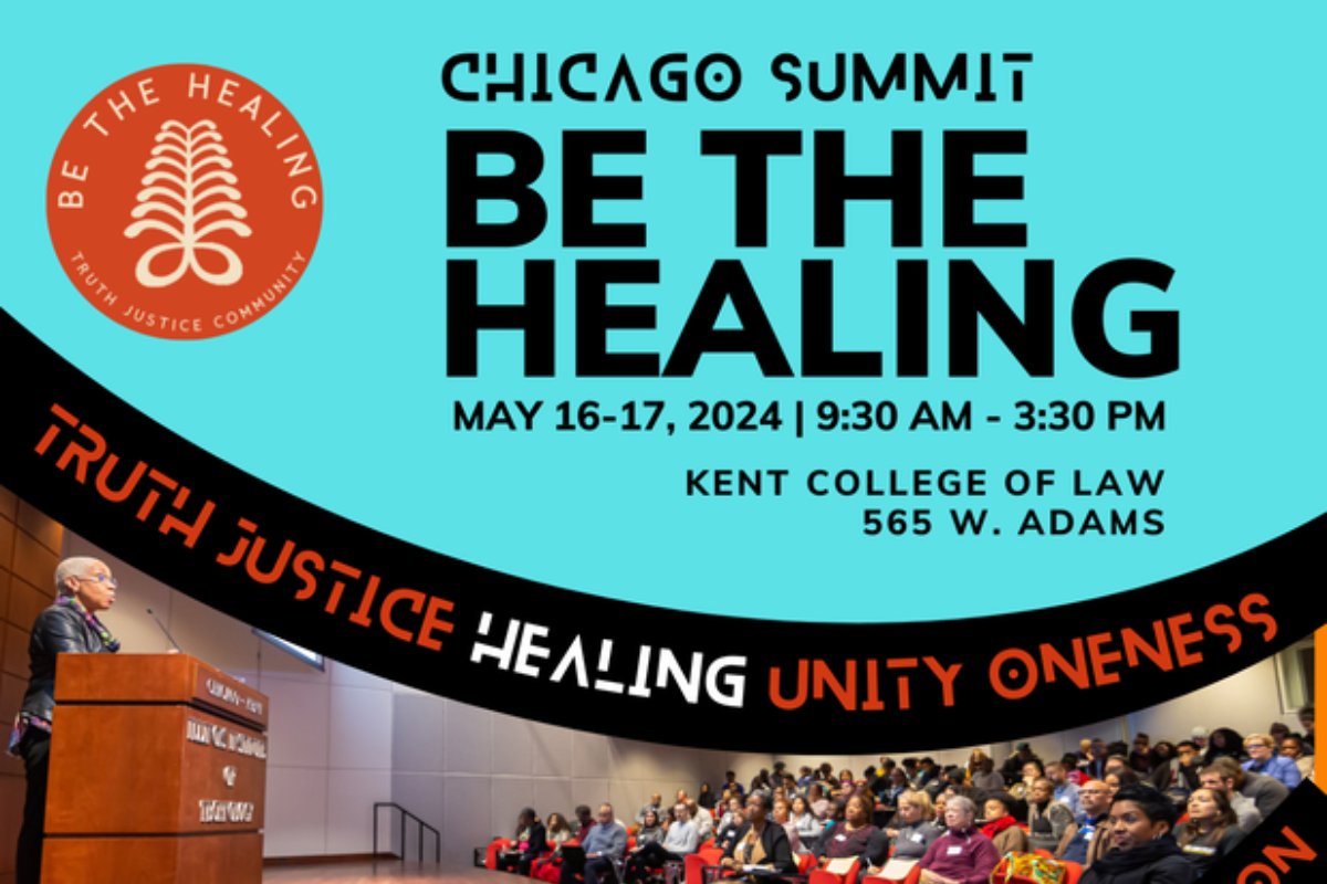 Heal from inter-generational and historical trauma. Organic Oneness, @illinoistech, and other orgs provide a summit Thursday and Friday with healing tools to create a healthier Chicago. Lunch and snacks included. Registration here: docs.google.com/.../1FAIpQLSfQ…