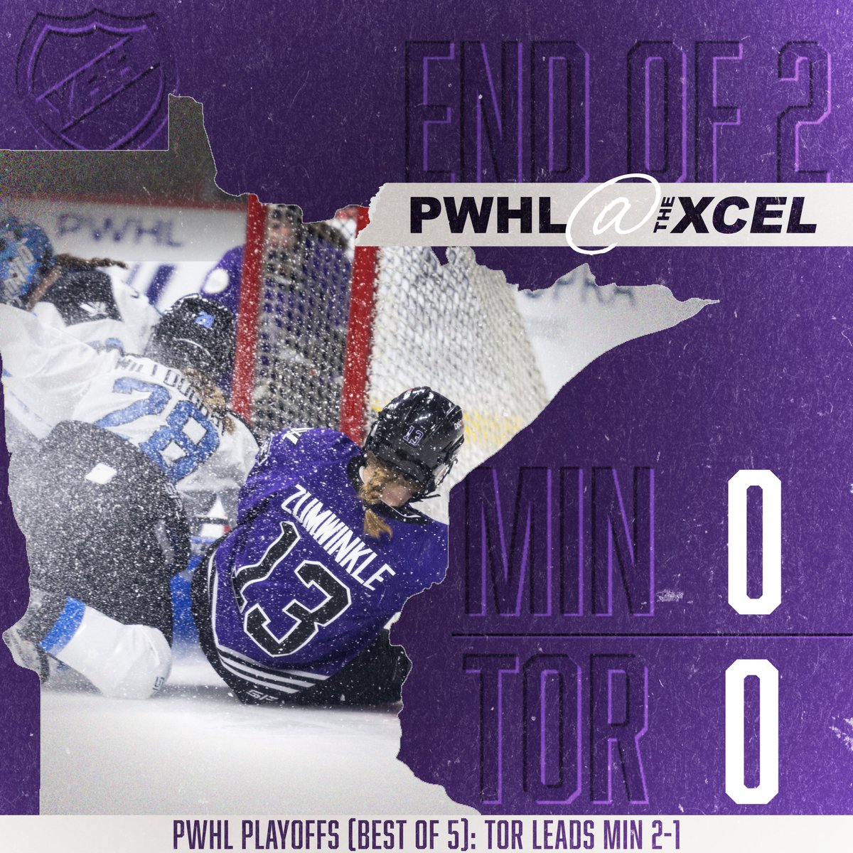 PWHL MN Still a tie-game with not a lot of chances for either team. Minnesota's fate all comes down to period 3. SOG: 9-9