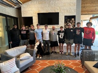 Ask me what I'll miss most? It's the players. Thanks for having me out for one last family dinner. Love you guys! <a href="/JadenGriffin58/">Jaden Griffin</a> <a href="/TuckerPeriman/">Tucker Periman</a> <a href="/ryanzuckert2025/">Ryan Zuckert</a> <a href="/ParkerLeather77/">Parker</a> <a href="/DallaoKubik56/">Wesley Dallao-Kubik</a> <a href="/LukeGraves05/">Luke Graves</a> <a href="/amerson_ely/">Ely Amerson</a>