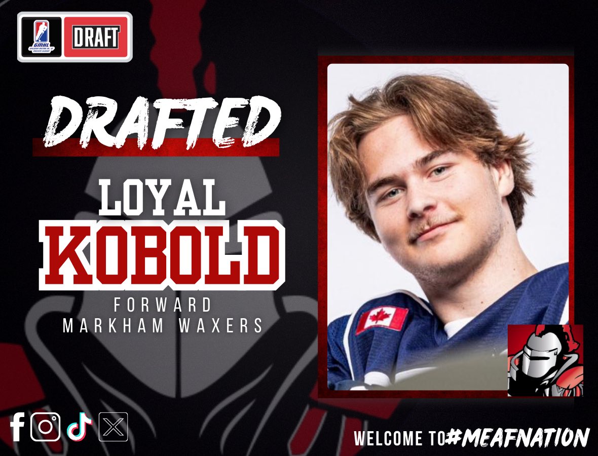 The Knights are proud to select , Loyal Kobold in the 1st Round of the 2024 GMHL Draft ! #KOM #MeafNation ⚔️