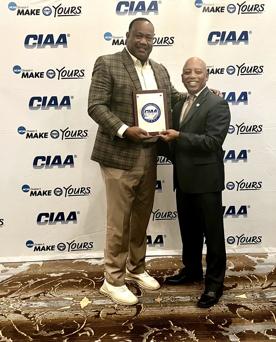 So proud of Boss Man and my sis on their CIAA awards! @AsstAD_MLee CIAA SWA of the Year and @onealt777 CIAA Athletic Director of the Year!! It’s some amazing things happening on the hilltop because it’s some amazing people making it happen!! Congratulations!! 🧡🤍🐾 #PawsUp
