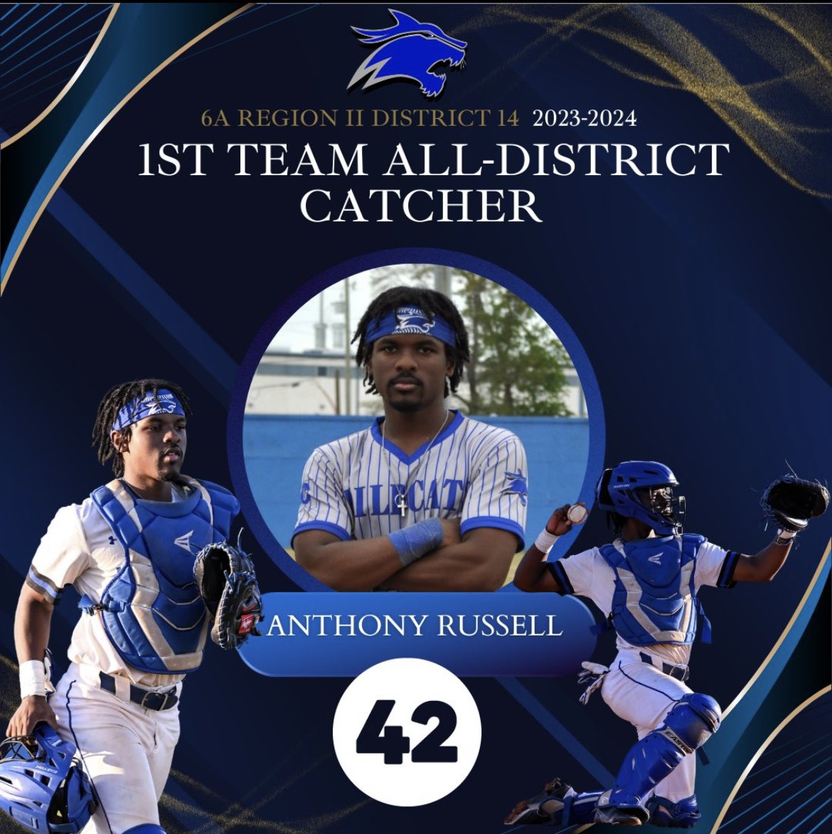 Way to go babe! We’re so proud of you. Four years in a row. Keep up the great work @AnthonyIRussell. @arussell0808 @therealJbal #42 #catcher