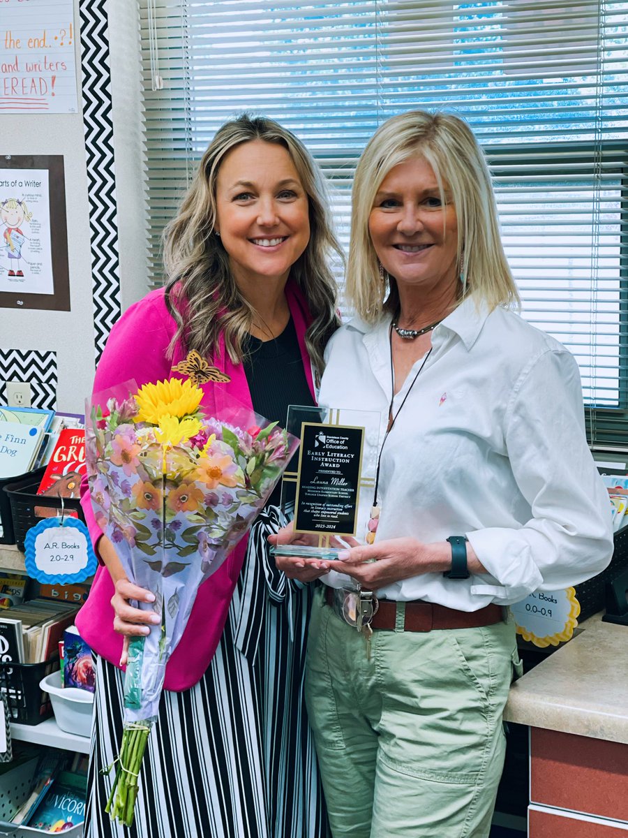 Our reading intervention teacher received the Stanislaus County Early Instruction Literacy Award!! Congratulations 🎈