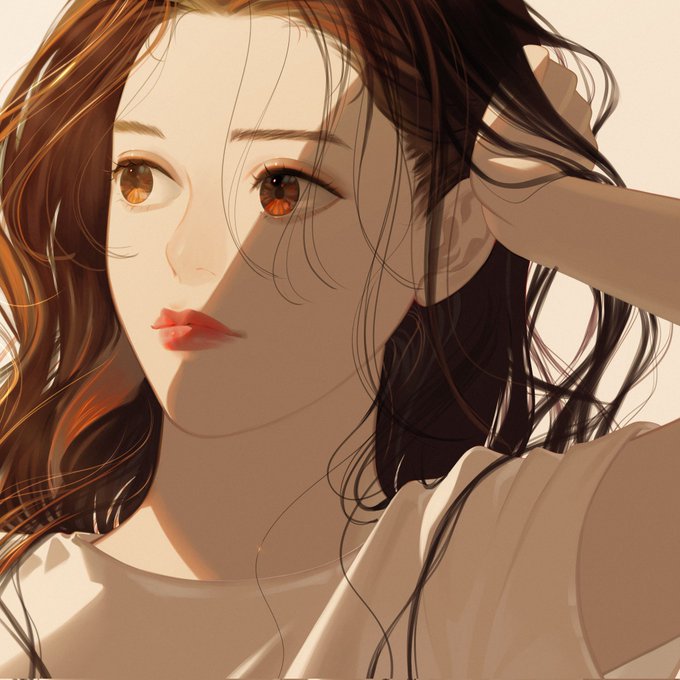 「brown eyes looking to the side」 illustration images(Latest)