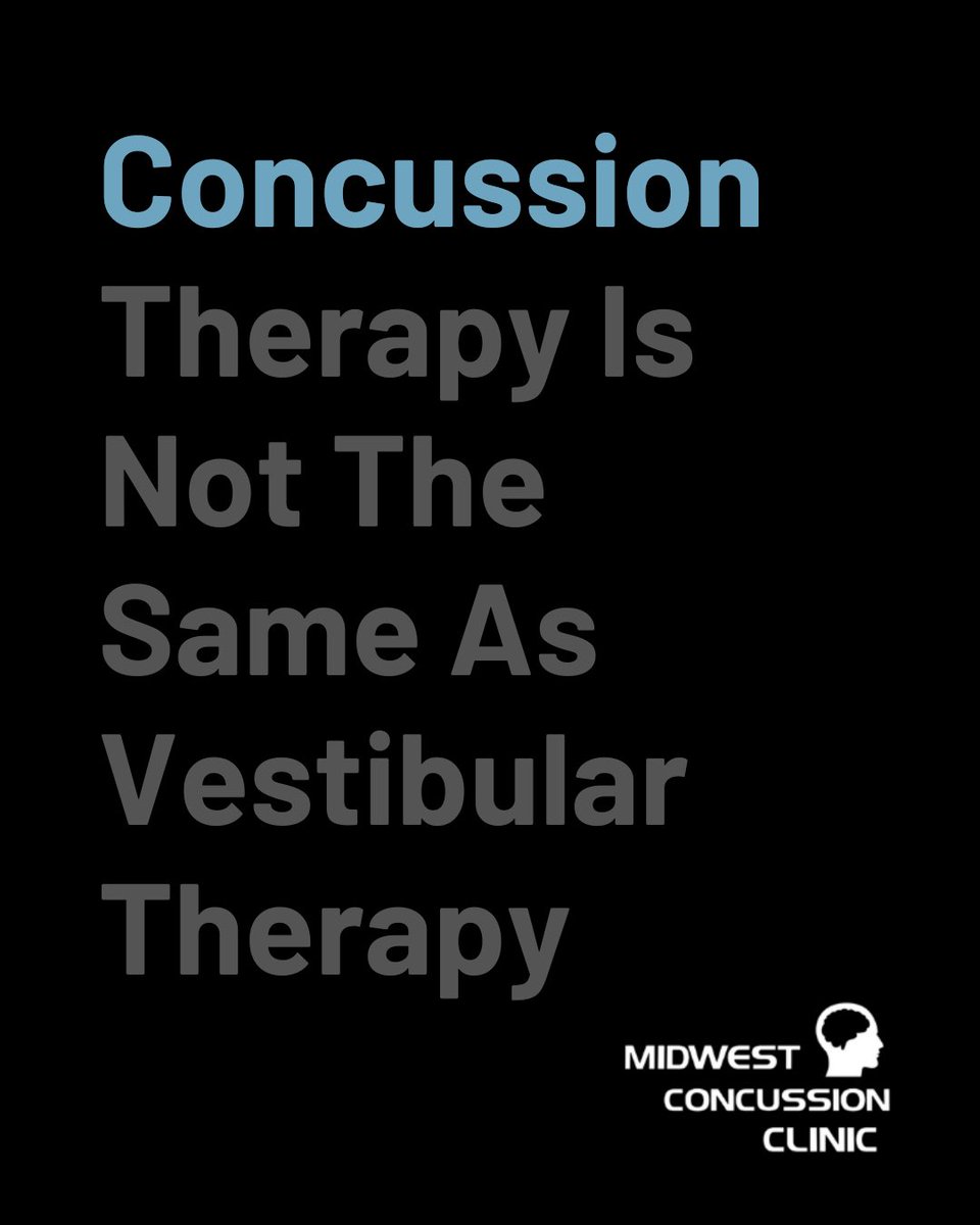 They do have overlapping components but Concussion Therapy is just so much…more. 

Vestibular Therapy - Think Dizziness:

👂- Cannalith Repositioning Techniques 
👂 - VOR Exercises
👂 - Eye Movement 
👂 - Cervical Proprioception/Strength
👂 - Functional Movement

1/