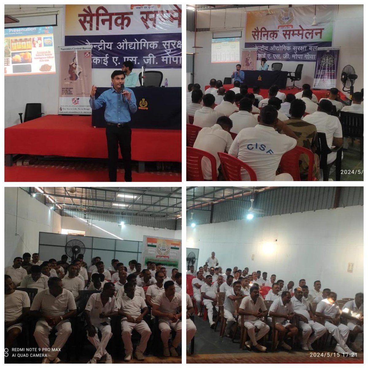 #DrugsFreeBharat
#NCB-Goa
📌Training conducted by NCB, Goa
📌On drug identification, concealment & detection
📌Attended by 80 CISF personnel
📌Also administered E-pledge
@dg_ncb @PIB_Panaji @PMOIndia @HMOIndia @BhallaAjay26 @PIBHomeAffairs @ANI @NcbNcbgoa123969