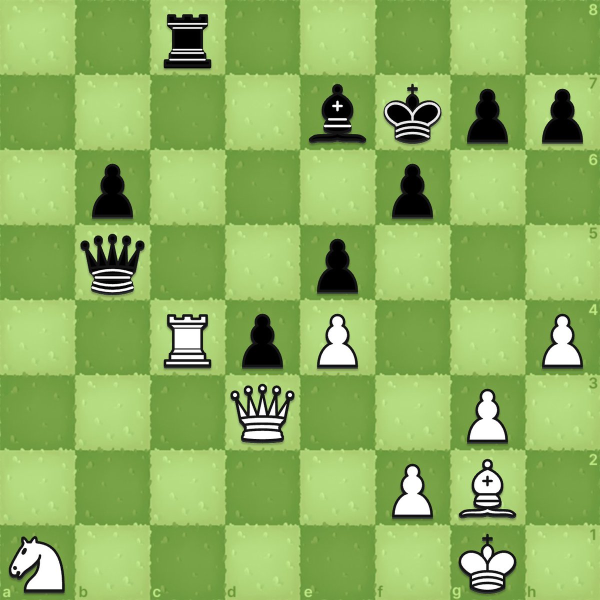 chessx_game's tweet image. Solve This IMPOSSIBLE Puzzle in One Move! Can You Do It? White to move ♔⚔️✨
.
.
.
#ChessGoals #ChessMaster #PuzzleTime #ChessAddict #ChessTactics