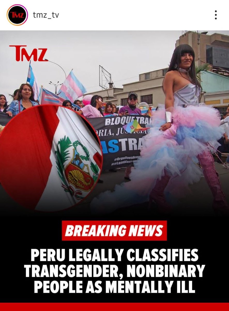 🇵🇪 | Perú declara a las identidades trans, travestis, no binarios y otras de género como enfermedad mental.