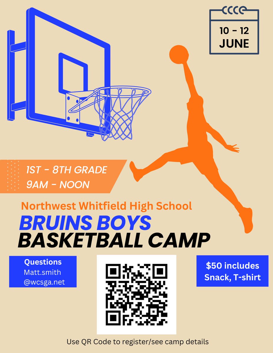 Register your son for the 2024 Future Bruins Basketball Camp. June 10 - 12 - register forms.gle/u7oxsK44bkgKs5… Share with friends and family!